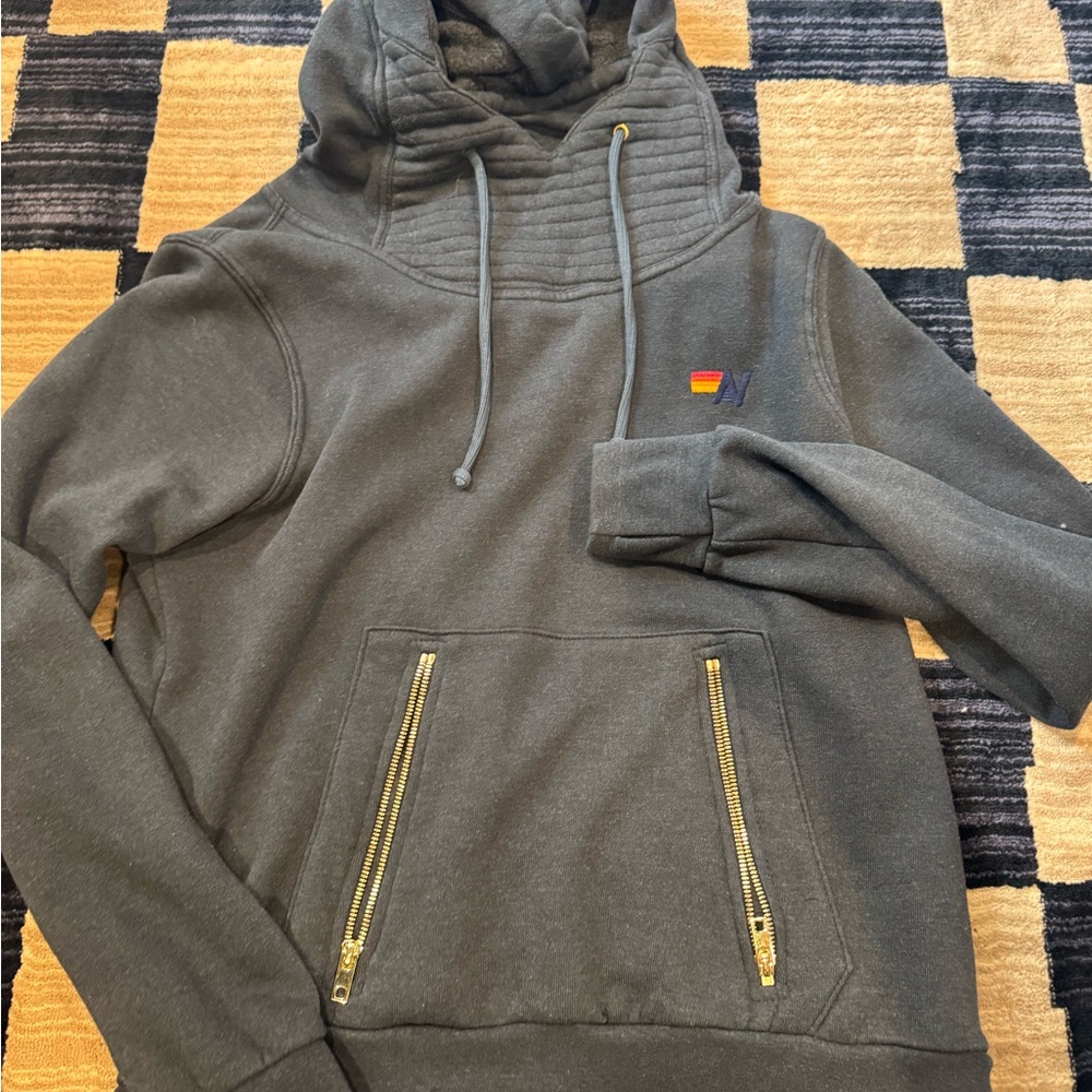 Women’s Navy Hoodie with Gold Accents